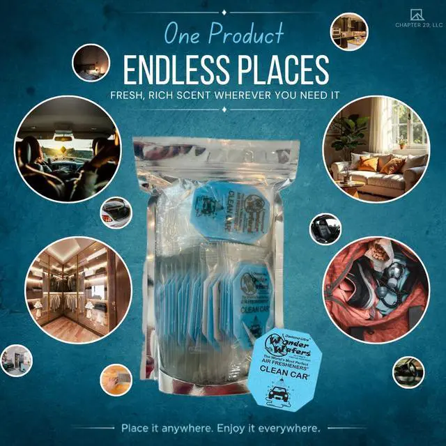 Alt view image 2 of 6 - Wonder Wafers 75 Count Air Fresheners Individually Wrapped, Clean Car Fragrance