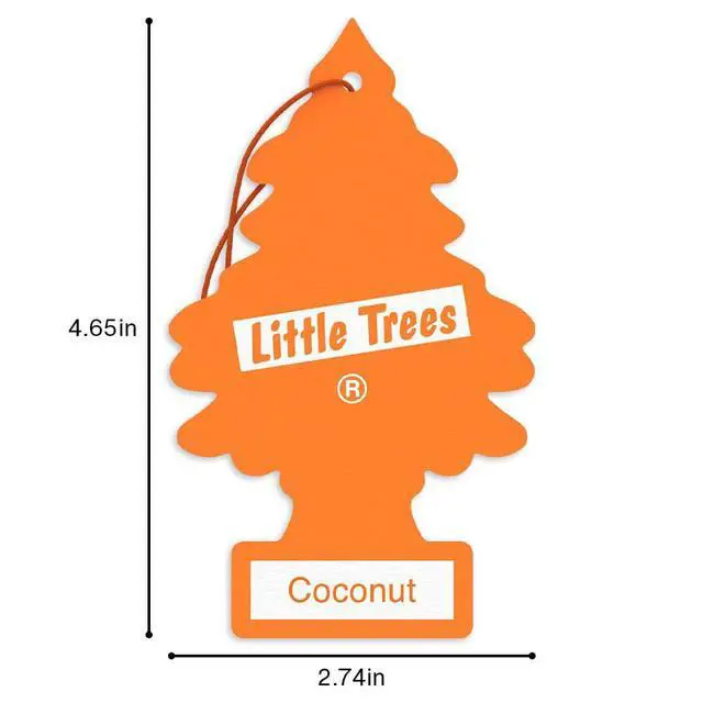 Alt view image 6 of 7 - Car Air Freshener | Hanging Tree Provides Long Lasting Scent for Auto and Home | 24 Air Fresheners |Coconut