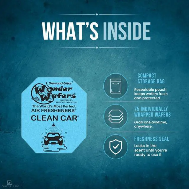 Alt view image 5 of 6 - Wonder Wafers 75 Count Air Fresheners Individually Wrapped, Clean Car Fragrance