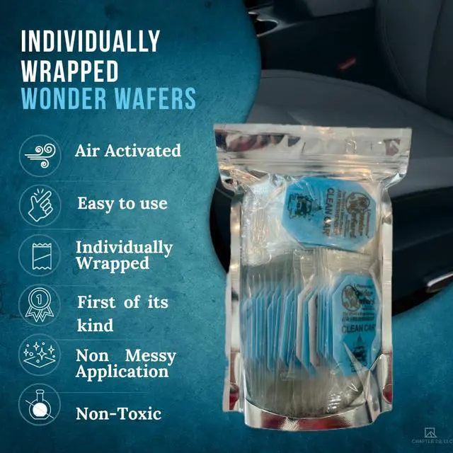 Alt view image 4 of 6 - Wonder Wafers 75 Count Air Fresheners Individually Wrapped, Clean Car Fragrance