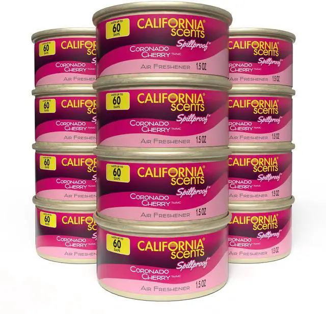Main image of Can Air Freshener and Odor Neutralizer by , Set of 12 Spillproof Cans for Home and Car, Coronado Cherry, 1.5 Oz Each