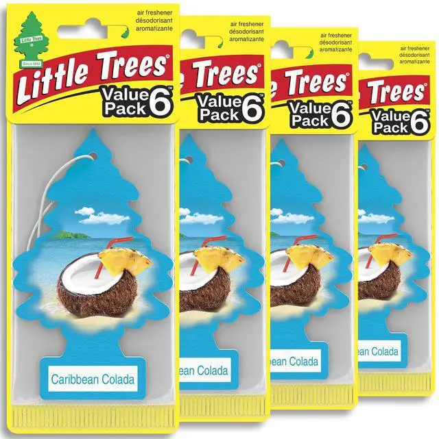 Main image of Car Air Freshener | Hanging Tree Provides Long Lasting Scent for Auto and Home | 24 Air Fresheners |Caribbean Colada