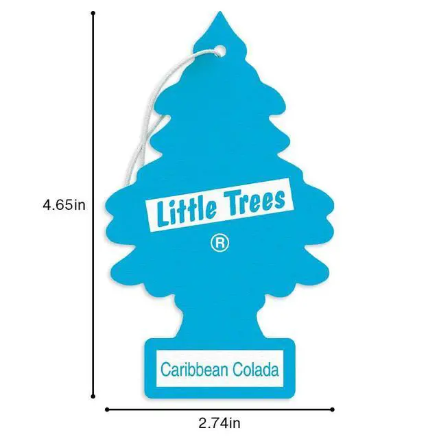 Alt view image 6 of 7 - Car Air Freshener | Hanging Tree Provides Long Lasting Scent for Auto and Home | 24 Air Fresheners |Caribbean Colada