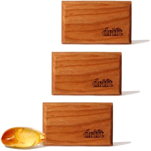 Main image of Car Air Freshener - The Original Wood Air Freshener - Car Odor Eliminator - Long Lasting Scent - Metal Clip - Essential Oils - Clean Ingredients - Amber Scent 3 Pack Refill - NO CLIP INCLUDED
