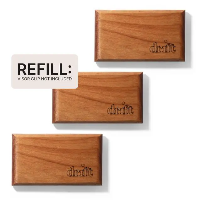 Alt view image 2 of 6 - Car Air Freshener - The Original Wood Air Freshener - Car Odor Eliminator - Long Lasting Scent - Metal Clip - Essential Oils - Clean Ingredients - Amber Scent 3 Pack Refill - NO CLIP INCLUDED