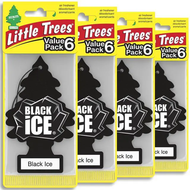 Main image of Car Air Freshener | Hanging Tree Provides Long Lasting Scent for Auto and Home | Black Ice, 24 Air Fresheners