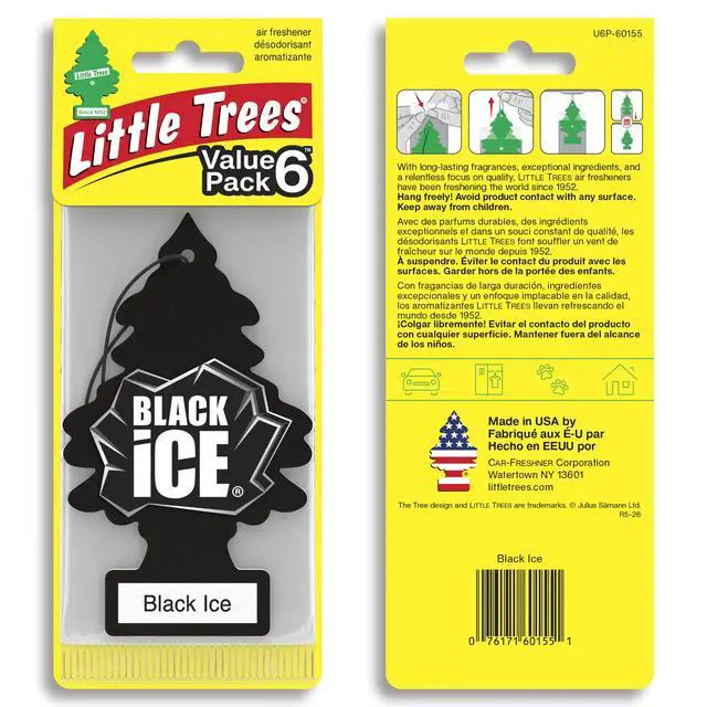 Alt view image 2 of 7 - Car Air Freshener | Hanging Tree Provides Long Lasting Scent for Auto and Home | Black Ice, 24 Air Fresheners