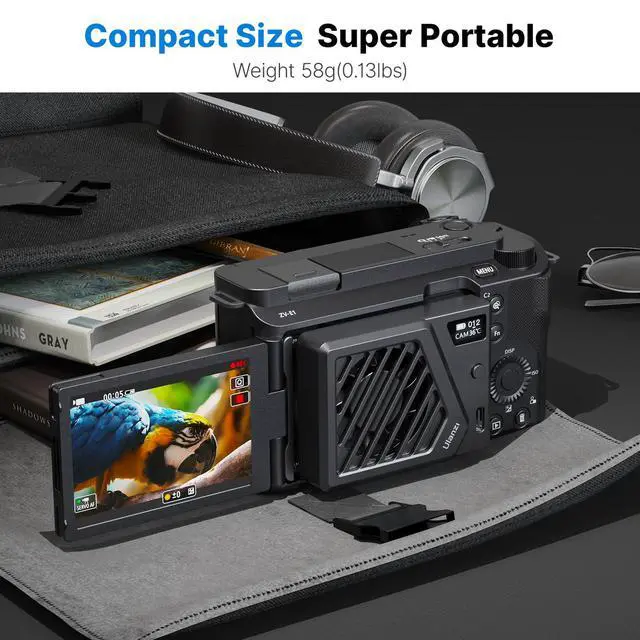 Alt view image 3 of 6 - Upgrade Camera Cooling Fan, Flexible Adjustment Spring Mount, Black