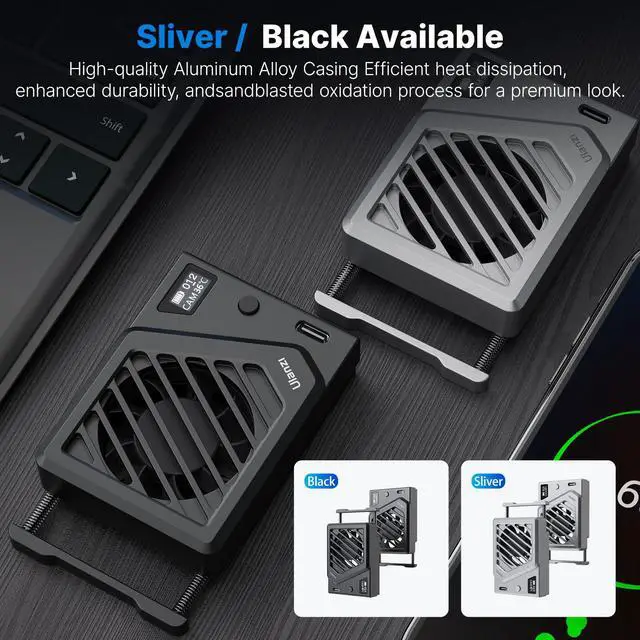 Alt view image 4 of 6 - Upgrade Camera Cooling Fan, Flexible Adjustment Spring Mount, Black