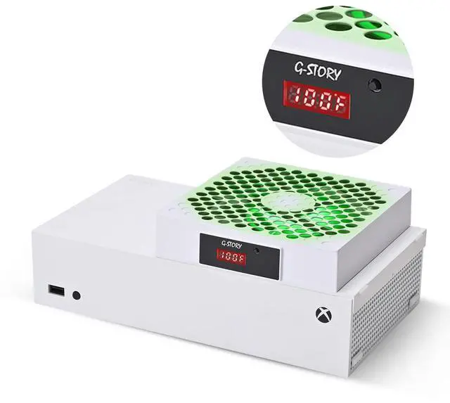 Main image of Cooling Fan for Xbox Series S, Auto 3 Speed Adjust Temp Display RGB
