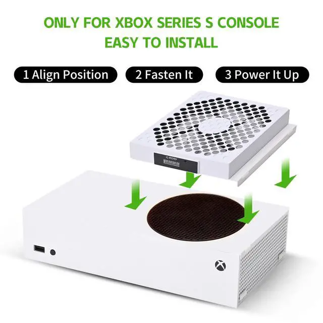Alt view image 2 of 6 - Cooling Fan for Xbox Series S, Auto 3 Speed Adjust Temp Display RGB