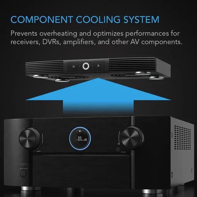 Alt view image 2 of 7 - AIRCOM S7, Quiet Cooling Fan System 12" Top-Exhaust