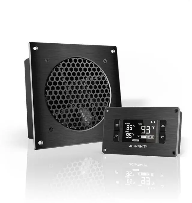 Main image of AIRPLATE T3, Quiet Cooling Fan System 6" with Thermostat Control, for Home Theater AV Cabinets