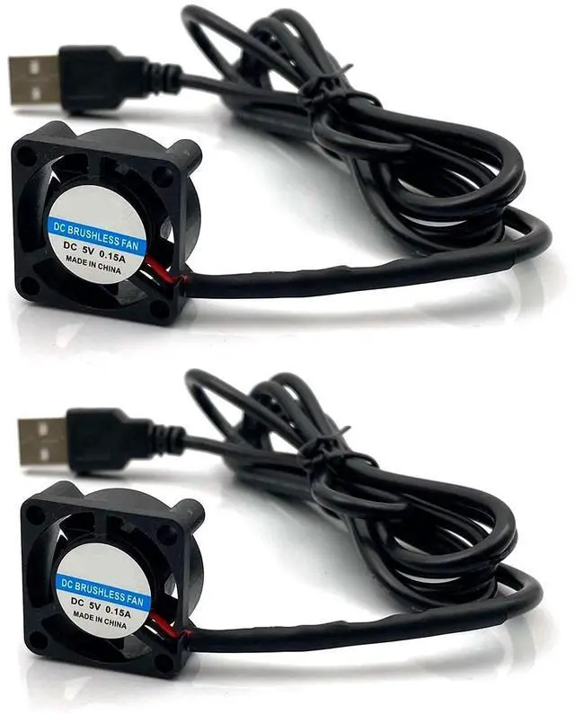 Main image of 2pcs USB 5V DC Fan 2510 Small 2 pin Cooling Cooler Computer 25mm X 10mm (25x25x10)