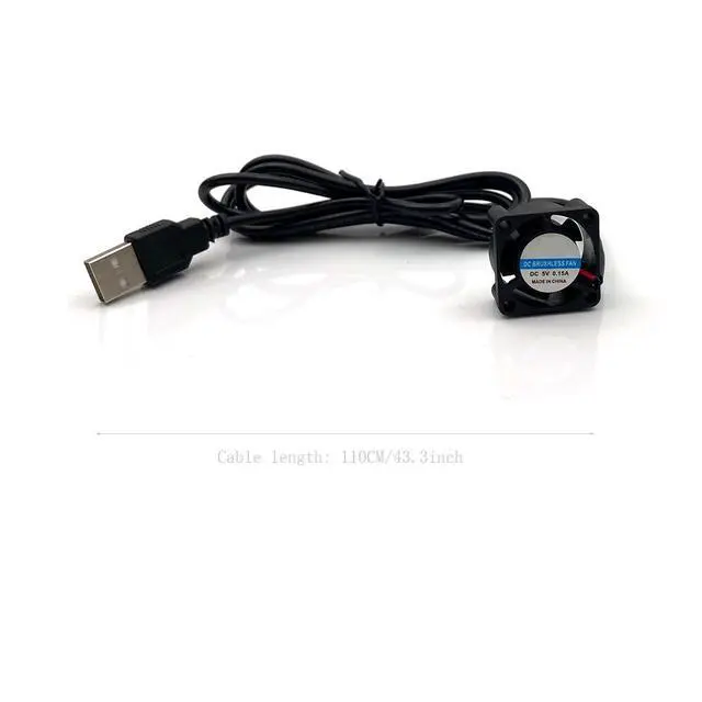 Alt view image 6 of 6 - 2pcs USB 5V DC Fan 2510 Small 2 pin Cooling Cooler Computer 25mm X 10mm (25x25x10)