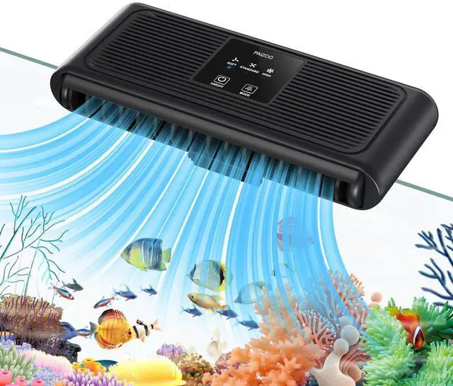 Main image of Aquarium Chiller Fan, Ultra-Quiet Fish Tank Cooling Fans, 3 Speed Modes Aquarium Cooler, Water Chiller for Axolotl Tank Accessories Freshwater Saltwater Tanks, 6.4W