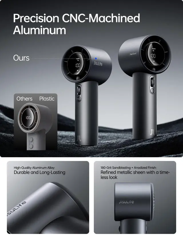 Alt view image 2 of 7 - Handheld Fan Pro1S - Next-Gen Airflow: Up to 40H Runtime