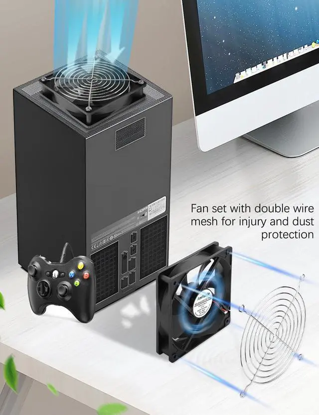 Alt view image 2 of 6 - USB Cooling Fan 120mm 5V Brushless with Speed Controller 2 Packs