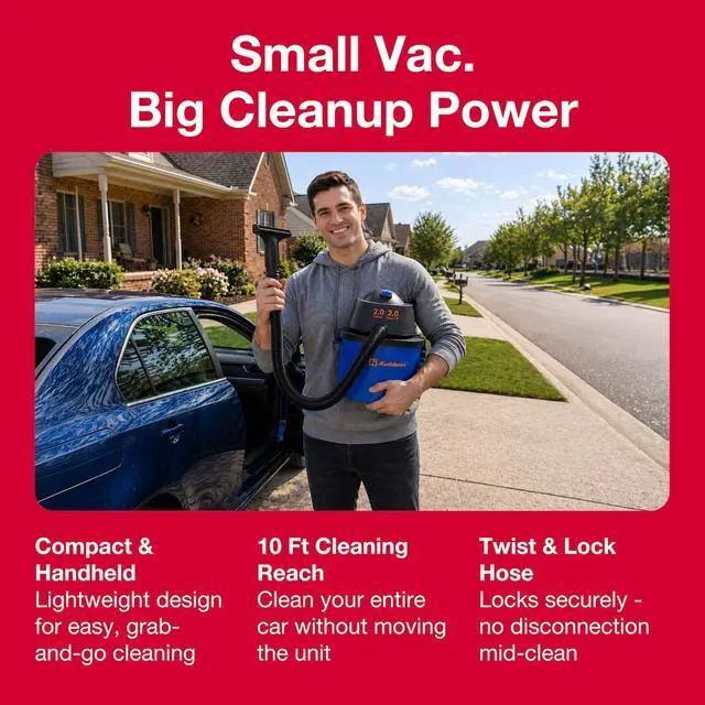 Alt view image 2 of 7 - WD-2L Wet Dry Vacuum Cleaner, Home Car Garage Workshop, 2.0 PHP