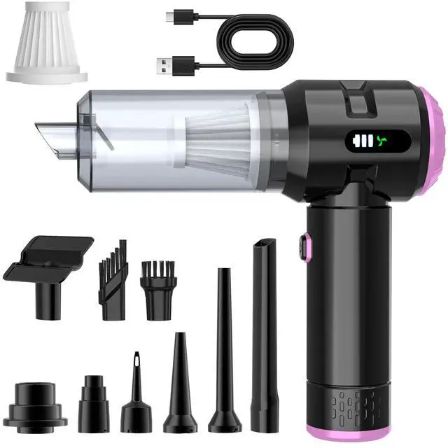Main image of Handheld Car Vacuum Cleaner,25000PA Strong Cyclonic Suction Car Vacuum Portable Cordless with Digital Display Mini Vacuum for Car, Home, Office, Kitchen (Purple)