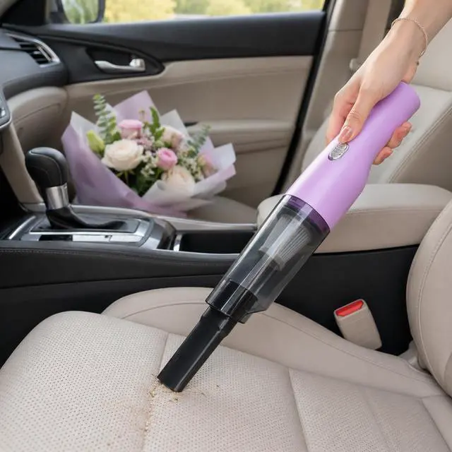 Alt view image 3 of 7 - Mini Plus Cordless Hand Vacuum for Car, Desk, Keyboard, Pet Hair, Lavender