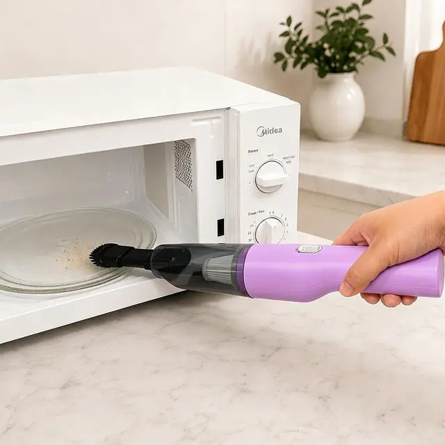 Alt view image 5 of 7 - Mini Plus Cordless Hand Vacuum for Car, Desk, Keyboard, Pet Hair, Lavender