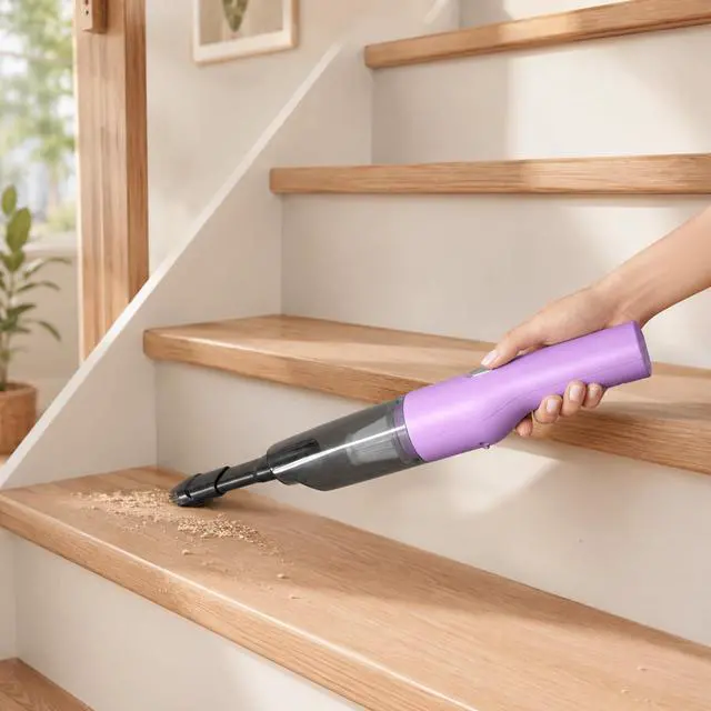Alt view image 4 of 7 - Mini Plus Cordless Hand Vacuum for Car, Desk, Keyboard, Pet Hair, Lavender
