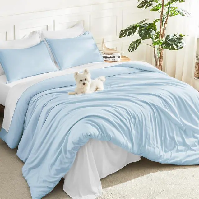 Main image of Light Blue Twin/Twin XL Comforter Set, 2 Pcs Lightweight Bed Set