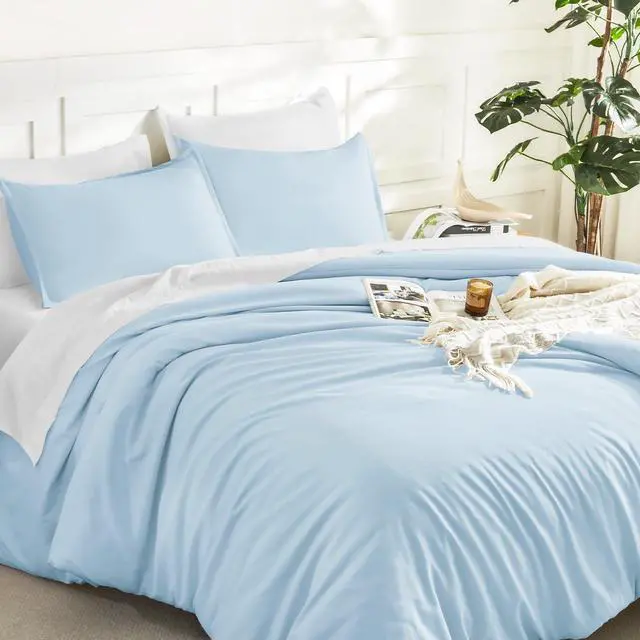 Alt view image 5 of 7 - Light Blue Twin/Twin XL Comforter Set, 2 Pcs Lightweight Bed Set