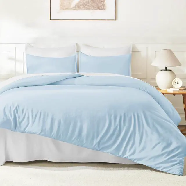 Alt view image 6 of 7 - Light Blue Twin/Twin XL Comforter Set, 2 Pcs Lightweight Bed Set
