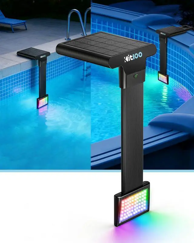 Main image of 2026 Upgrade Solar Pool Lights Only for Inground Pool & Steel Wall Above Ground Pool, IP68 Waterproof, 17 Lighting, 6800mAh, Underwater Submersible Pool Lights with Remote, for Pool Party(1 Pack)