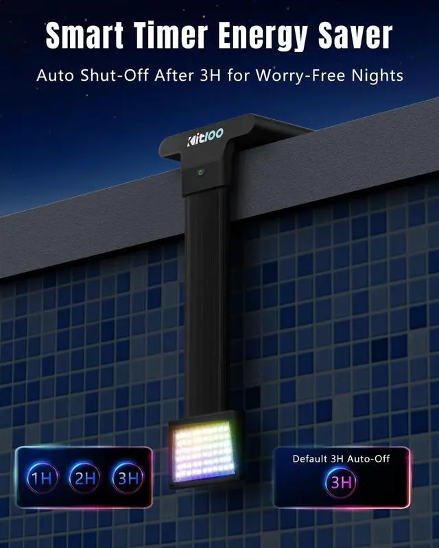 Alt view image 6 of 7 - 2026 Upgrade Solar Pool Lights Only for Inground Pool & Steel Wall Above Ground Pool, IP68 Waterproof, 17 Lighting, 6800mAh, Underwater Submersible Pool Lights with Remote, for Pool Party(1 Pack)