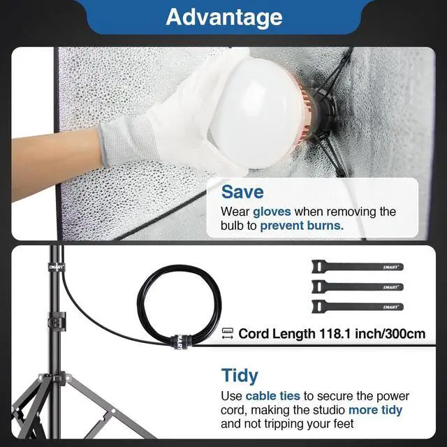 Alt view image 6 of 7 - Softbox Lighting Kit 85W 16"x16" Soft Box for Photography Light 1Pack