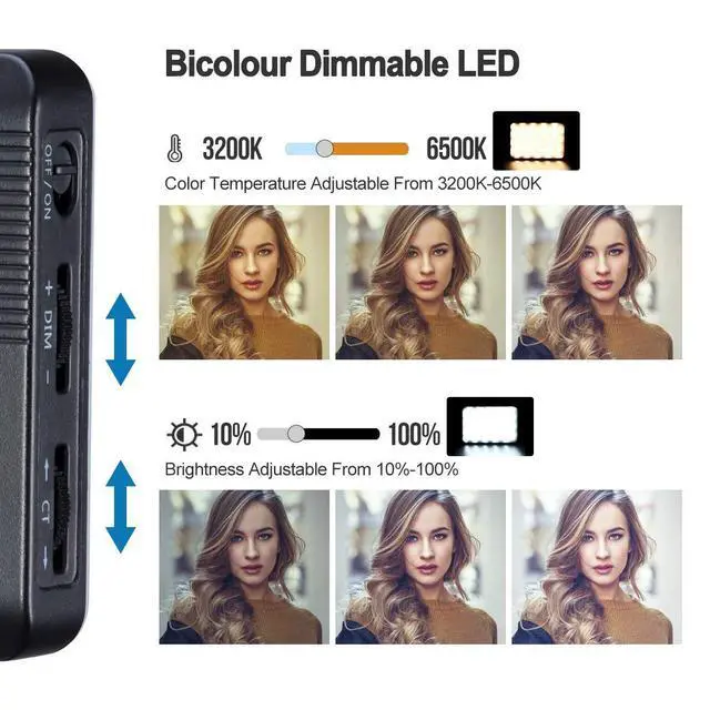 Alt view image 2 of 7 - Vl120 Led On Camera Video Light Bi-Color Led Soft Panel Fill Light