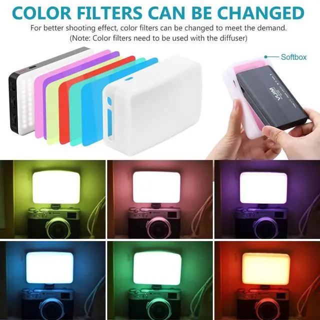 Alt view image 3 of 7 - Vl120 Led On Camera Video Light Bi-Color Led Soft Panel Fill Light