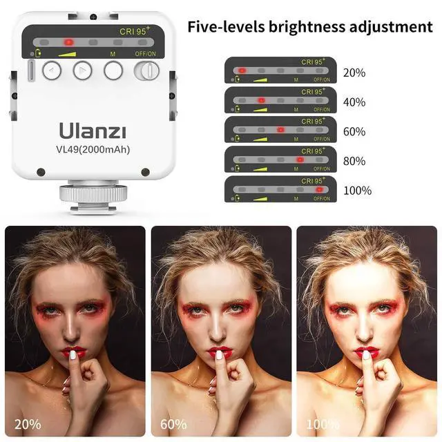 Alt view image 2 of 7 - VL49 Mini LED Video Fill Light, 2000mAh Rechargeable Camera Light