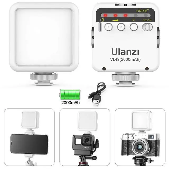 Alt view image 7 of 7 - VL49 Mini LED Video Fill Light, 2000mAh Rechargeable Camera Light