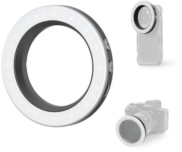 Main image of Vibe P30 67mm Ring LED Video Light, Compact Powder-Size Bi-Color Light with High CRI 90, Compatible for 67mm Phone Mounts/Cases/Lenses, for Content Creation, Live Streaming, 4873
