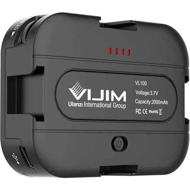 Alt view image 2 of 7 - VL100C Bi-Color LED Video Light on Camera Adjustable Angle Dimmable