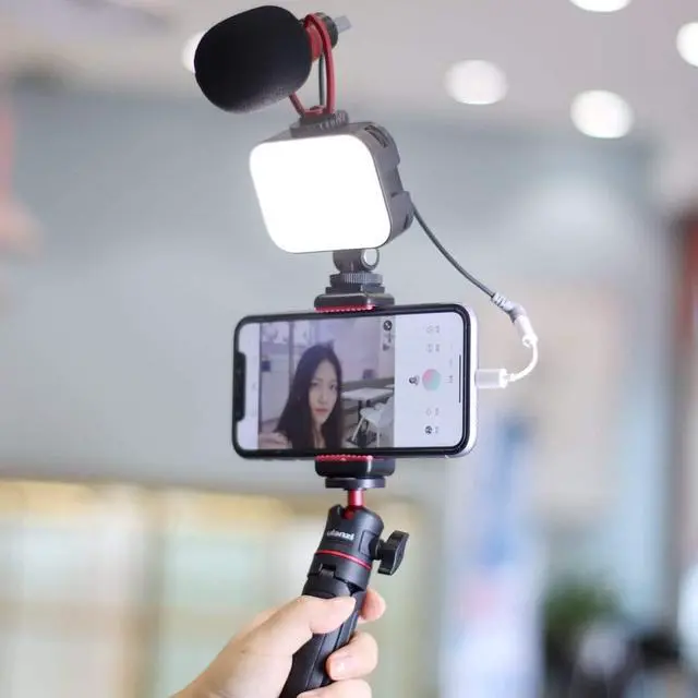 Alt view image 3 of 7 - VL100C Bi-Color LED Video Light on Camera Adjustable Angle Dimmable