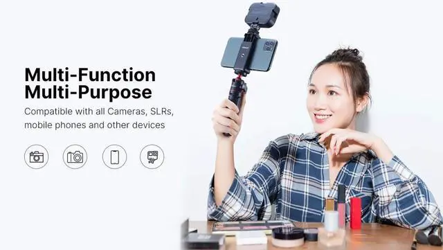 Alt view image 5 of 7 - VL100C Bi-Color LED Video Light on Camera Adjustable Angle Dimmable