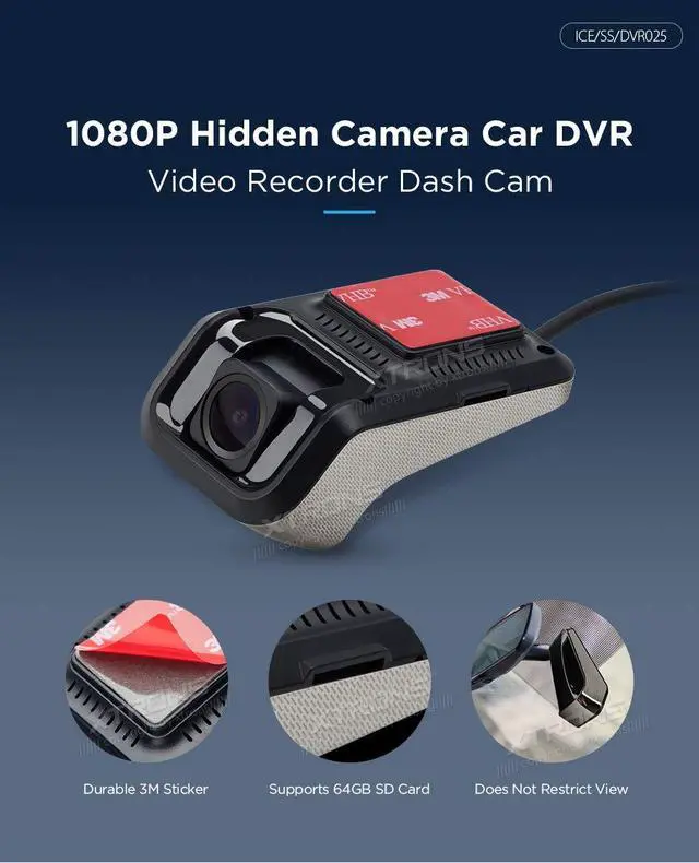 Alt view image 2 of 7 - Full HD 1080P Car DVR Road Video Recorder Dash Camera Car Driving Recorder with 140° Wide Angle, Loop Recording