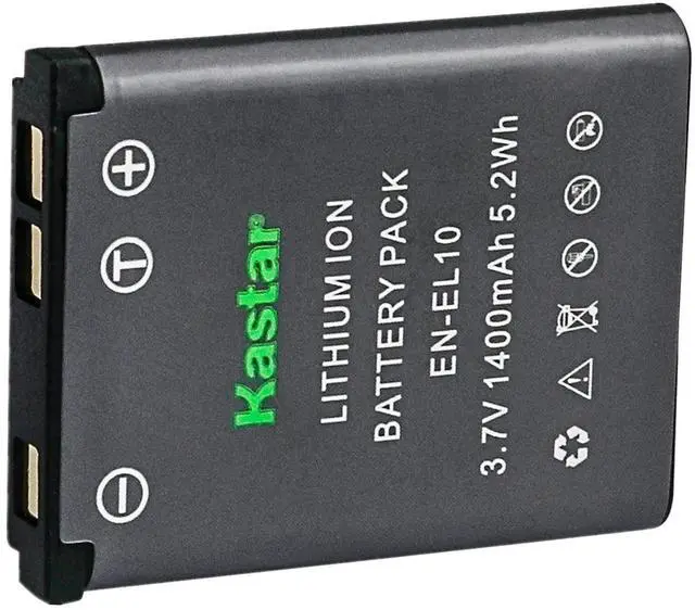 Main image of EN-EL10 Lithium-Ion Battery Replacement for Nikon EN-EL10 and Nikon Coolpix S60 S80 Coolpix S200 S203 S210 S220 S230 Coolpix S500 S510 S520 S570 Coolpix S600 S700 Coolpix S3000 S4000 S5100