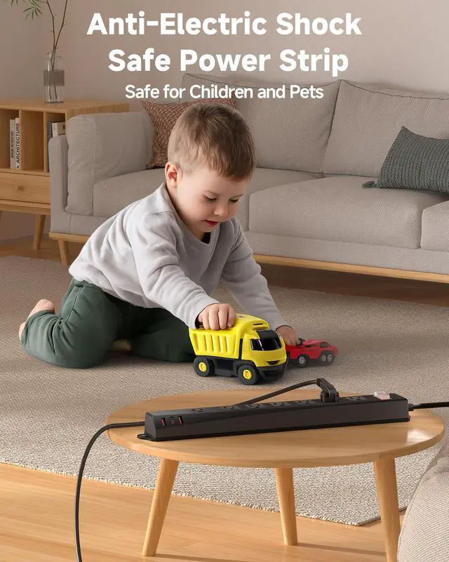 Alt view image 6 of 7 - Outdoor Power Strip Weatherproof IPX6,1625W/13A 6 Ft Extension Cord with Multiple Outlets,7 AC & 3 USB, Wall Mount for Camping,Poolside,Garden,Workshop
