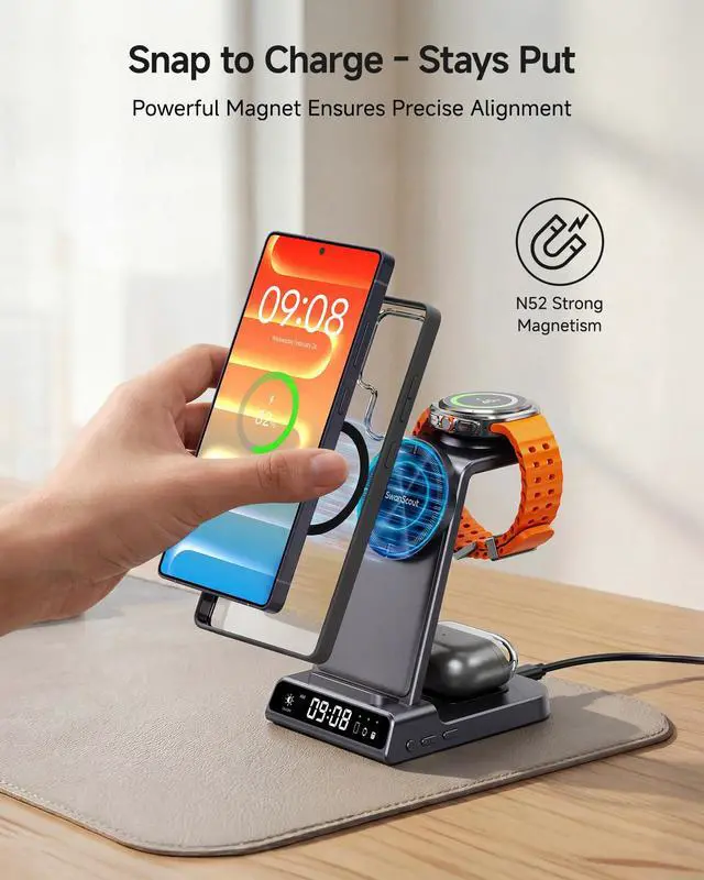 Alt view image 2 of 7 - Magnetic Charger for Samsung Galaxy S26/S25/S24/S23 Series