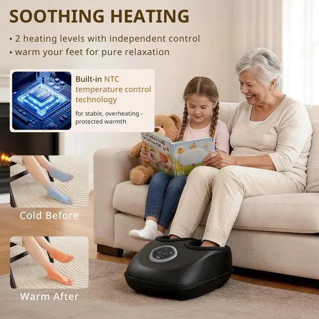 Alt view image 4 of 7 - Shiatsu Foot Massager with Heat FSA Eligible HSA 2026 Upgraded