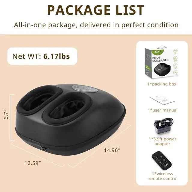 Alt view image 7 of 7 - Shiatsu Foot Massager with Heat FSA Eligible HSA 2026 Upgraded