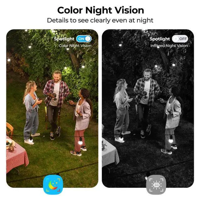 Alt view image 5 of 7 - Security Cameras Wireless Outdoor 2K Solar Powered WiFi Cameras for Home Security,AI Motion Detection,Siren Alarm,Spotlight Color Night Vision,2-Way Audio,SD/Cloud Storage (2 Solar Cams)
