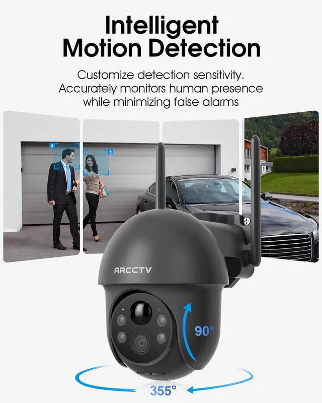 Alt view image 3 of 7 - Solar Cameras Wireless Outdoor for Home Security, 2 Pack