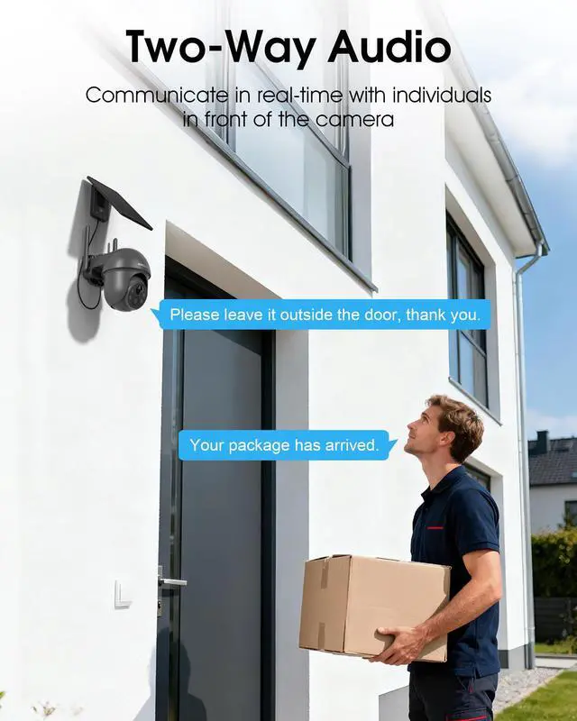 Alt view image 6 of 7 - Solar Cameras Wireless Outdoor for Home Security, 2 Pack